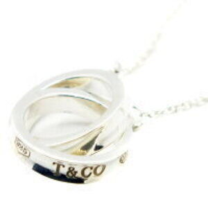 Tiffany Co Interlocking Circle Pendant Necklace Silver